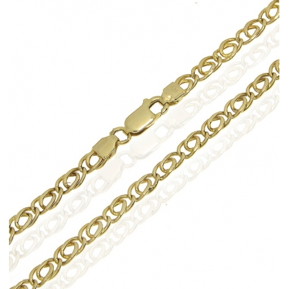 Złoty Łańcuszek 55cm splot Pawie Oko 3mm -  próba 585